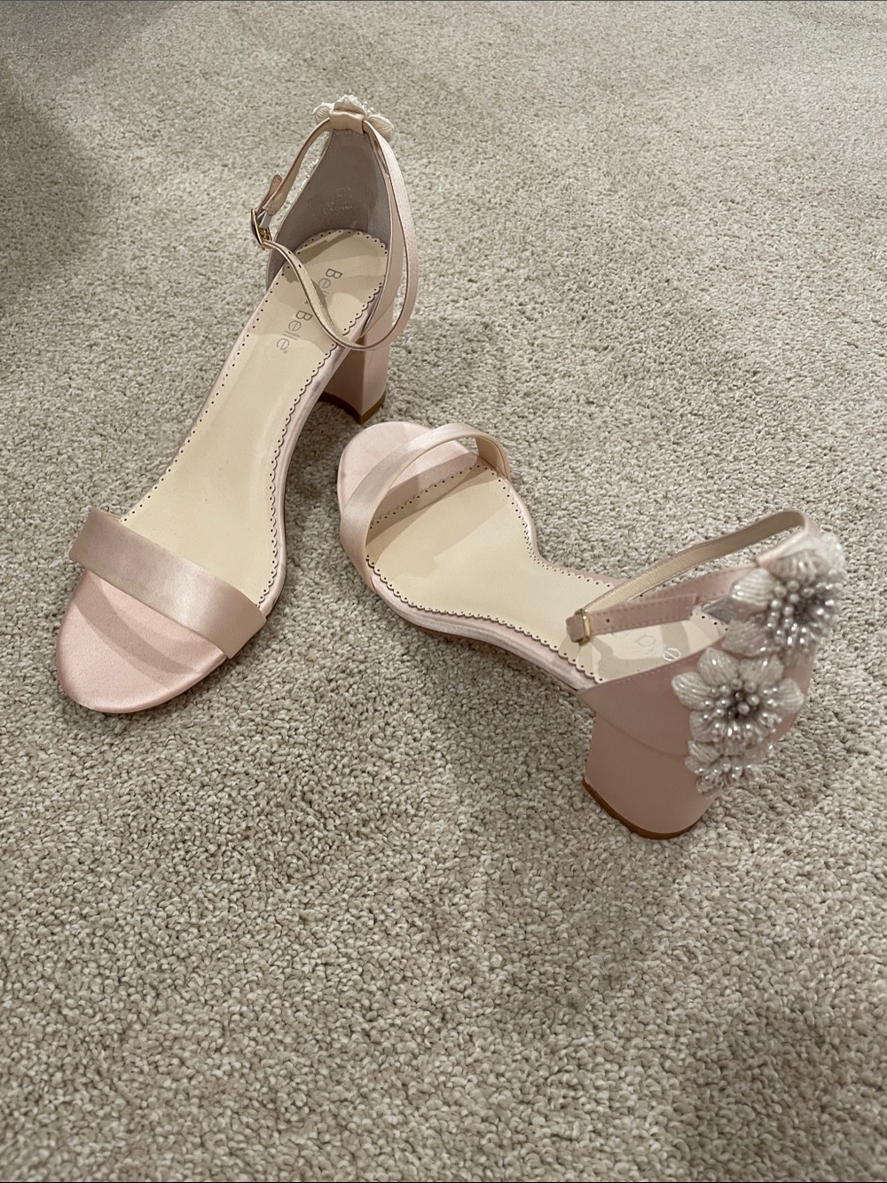 Bella Belle Blush Block Heels